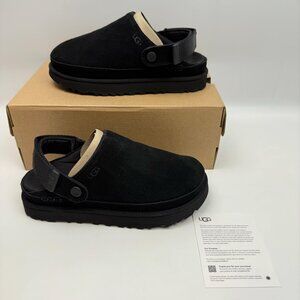 UGG Women's Size 7 EU 38 Black Goldenstar Slingback Clogs Shoes